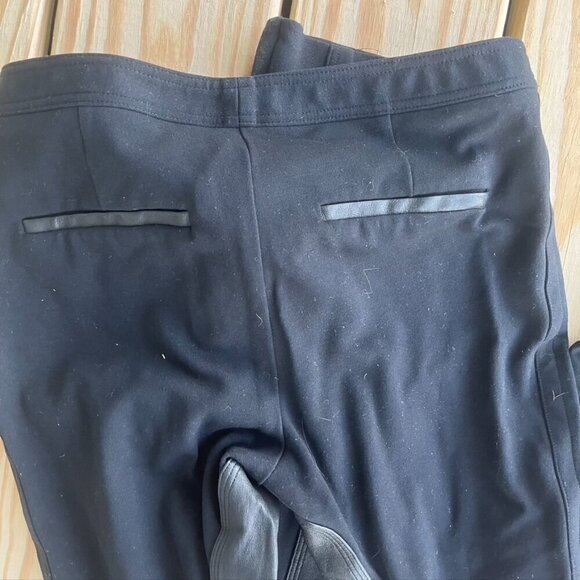 Theory Fixture Ponte Leather Trim Ankle Zip Riding Pants 6 - Picture 11 of 11